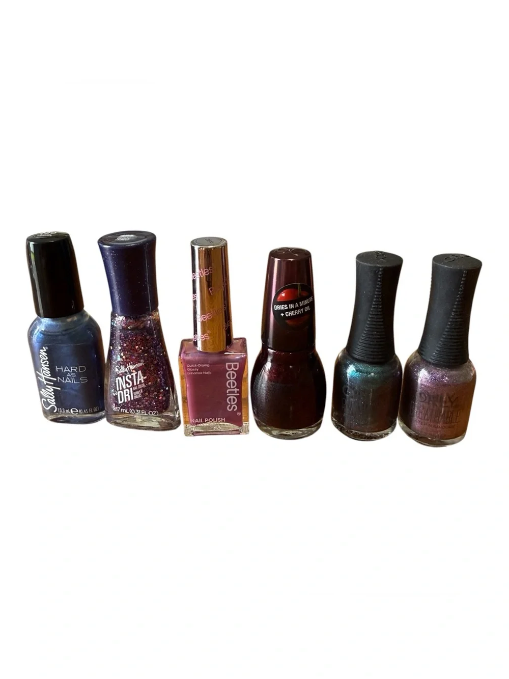 MIXED LOT OF 6 NEW NAIL POLISH-DIFFERENT BRANDS & COLORS-GREAT ASSORTMENT